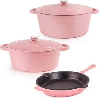 Neo 5Pc Cast Iron Cookware Set, 5qt. & 8qt. Covered Dutch Ovens, 10