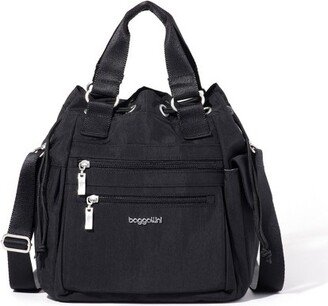 Modern Everywhere Drawstring Crossbody Bag - Black