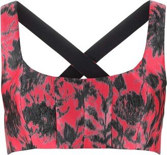 Floral-Printed Cropped Bralette