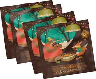 Forest Friends Set of 4 Napkins, 12