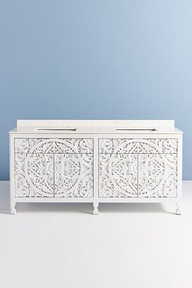 Handcarved Lombok Double Bathroom Vanity-AA