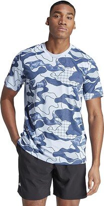 Club Graphic Tennis T-Shirt (Blue Dawn/Noble Indigo/Crew Blue) Men's Clothing