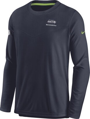 Men's Dri-FIT Lockup (NFL Seattle Seahawks) Long-Sleeve Top in Blue