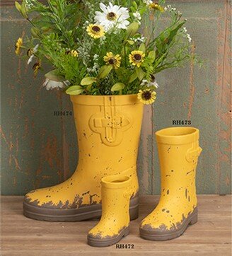 Seasonal Abode A&B Home Rain Boot Decorative Planter - Yellow