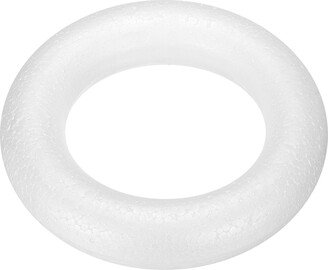 Unique Bargains 5.1 Inch Foam Wreath Forms Round Craft Rings for DIY Art Crafts Pack of 1 - White