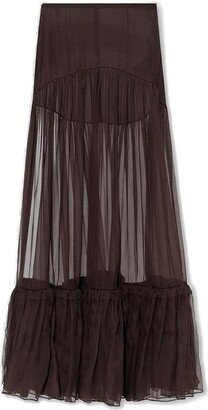 Ruffled Long Skirt