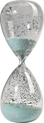 Doug 10 Inch Decorative 60 Minute Hourglass Accent Decor, Teal Blue Sand