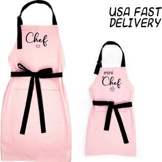 Mommy Me Apron Mothers Day Gift Set Mother Daughter Matching Personalized Aprons Mom & Me