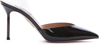 V Plexi Pointed-Toe Slingback Pumps