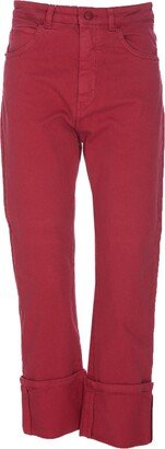 Button Detailed Cropped Trousers-AE