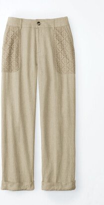 Women's Marisa Linen Crops - Bisque - 8