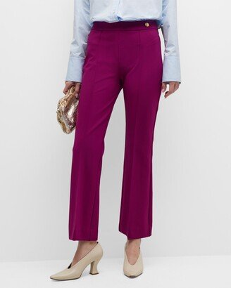 CALLAS Milano Lola Cropped Straight-Leg Stretch Crepe Pants