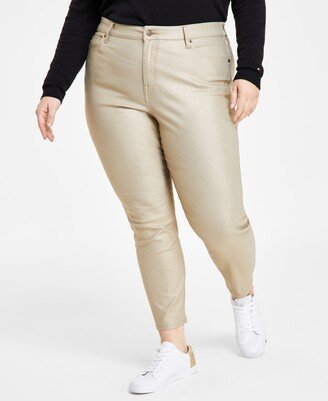 Plus Size Tribeca Foil High-Rise Denim Jeans