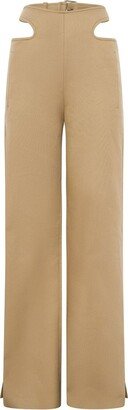 Y-front buckle straight trousers