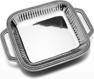 Flutes & Pearls Rectangular Tray with Handles