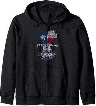 Texas Grown Israel Roots Tree Root Tees TEXAS GROWN WITH ISRAELI ROOTS Zip Hoodie