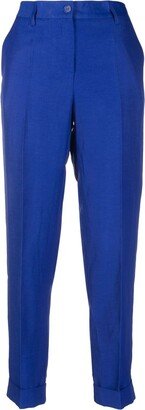 High-Waisted Cropped Trousers-AD