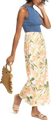 Juniors' Midnight Avenue Floral Wide-Leg Pants