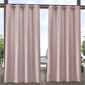 Indoor/Outdoor Solid Cabana Grommet Top Curtain Panel Pair, 54 x 120