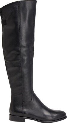 LEONARDO PRINCIPI Leather Over-the-knee Boots Boot Black