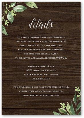 Enclosure Cards: Naturally Forever Wedding Enclosure Card, Brown, Matte, Signature Smooth Cardstock, Square