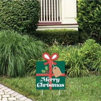 Big Dot Of Happiness Happy Holiday Presents - Outdoor Lawn Sign - Christmas Party Yard Sign - 1 Pc