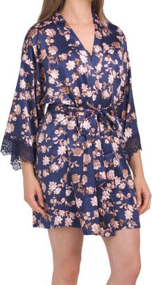 TJMAXX Madeline Satin Floral Robe For Women