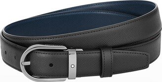 Men's Reversible Leather Buckle Belt