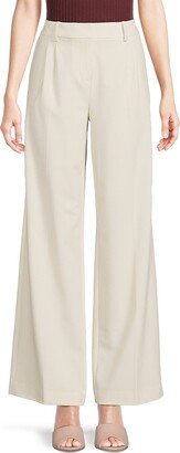 Wide Leg Pleated Pants-AB