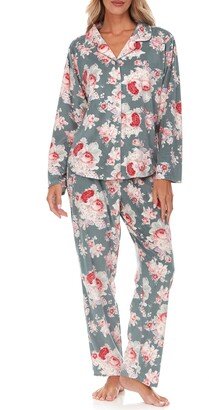 Jules Floral Top & Pants Velour Pajamas