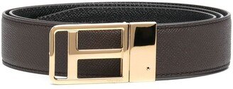 T-logo buckle reversible belt