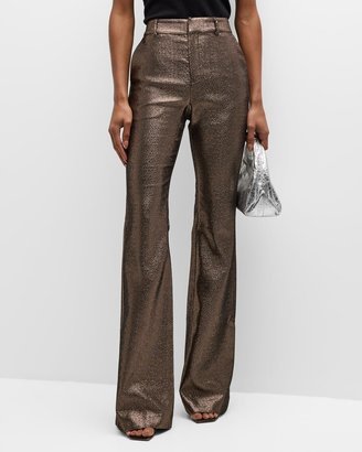 Renata Metallic Wide-Leg Pants