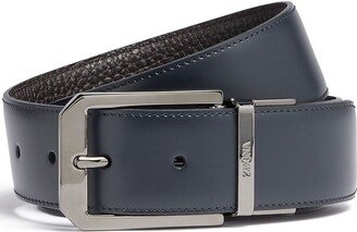 Grained Leather Reversible Belt