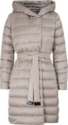 Belted Long-Sleeved Down Jacket