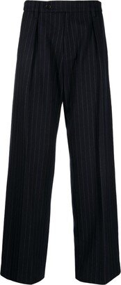 STUDIO TOMBOY Pinstripe-Print Pleat-Detailing Wide-Leg Trousers