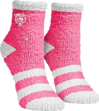 Women's Rock 'Em Socks Pink Chicago Bears Fuzzy Crew Socks