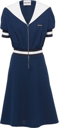 Piqué Sailor-Collar Dress