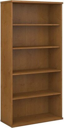 Wood 36 inches 5-Shelf Bookcase Natural Cherry Brown- Scranton & Co