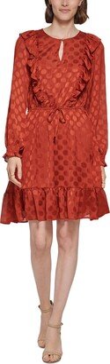 Petites Womens Chiffon Short Mini Dress