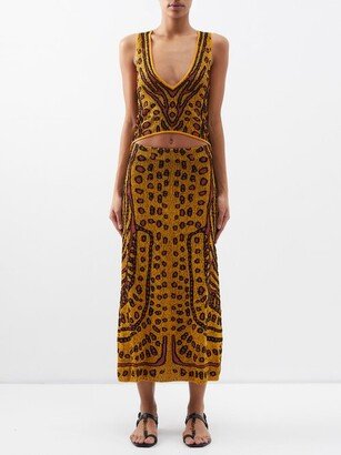 Hannah Cutout Jacquard-knit Midi Dress