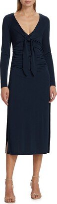 Brenna Jersey Tie Midi-Dress