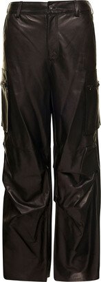 Nappa Leather Cargo Pants