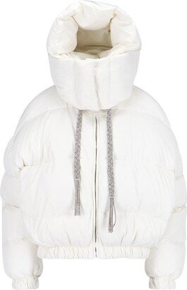 Drawstring Puffer Jacket-AB