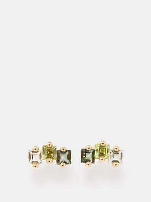 Amalfi Topaz, Peridot & 14kt Gold Earrings