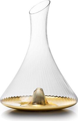 Unique Shaped Decanter with Gold Bottom, 12H