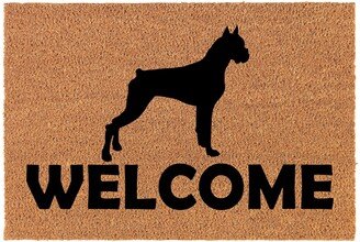 Welcome Boxer Coir Doormat Door Mat Housewarming Gift Newlywed Wedding New Home