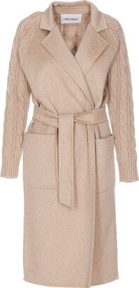 Belted Long-Sleeved Coat-AK