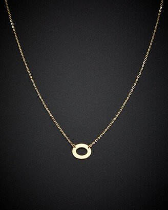 14K Oval Pendant Necklace