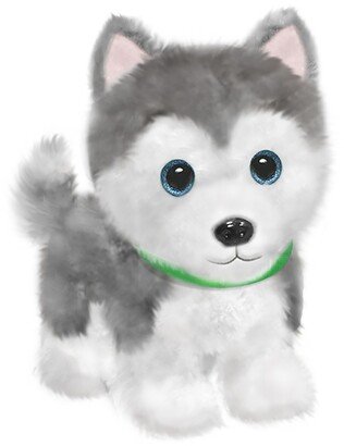 First and Main - Wuffles Huskie Plush Dog, 7 Inches Sitting