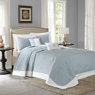 Stanton Blue Reversible Bedspread Set